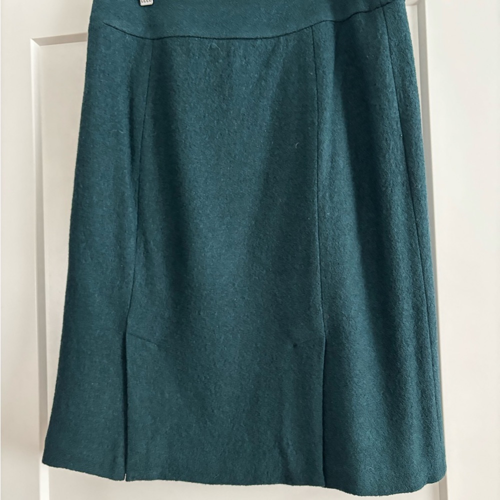 Banana Republic dark green lined wool pencil skirt size 8